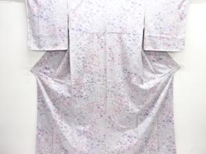 草花模様小紋着物